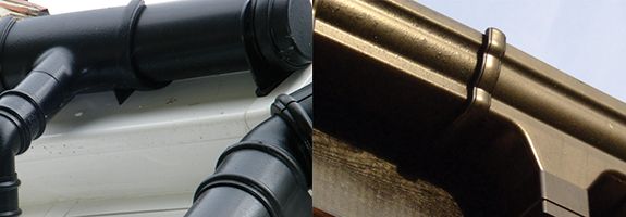 Brown Square Line Guttering