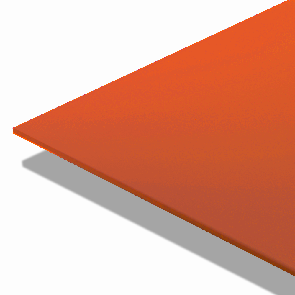 2.5mm Orange Gloss PVC Wall Cladding Sheet 3.05m x 1.22m  image