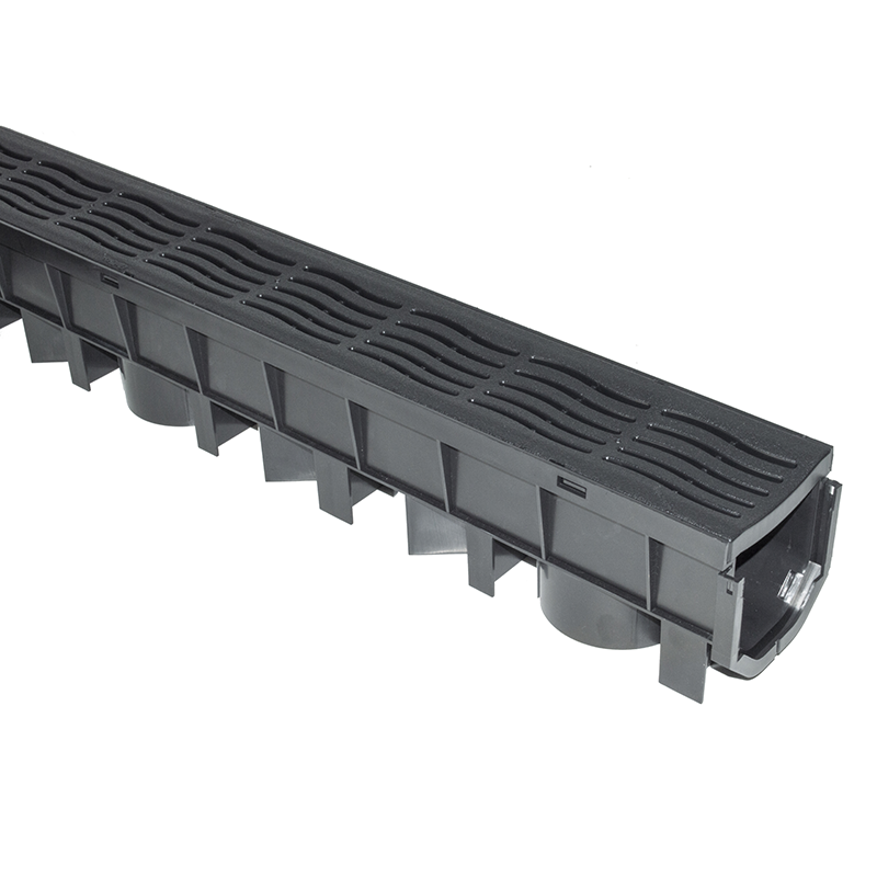FloPlast Channel Drain with Plastic Grate - 1m image