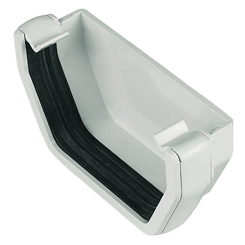 114mm Square White External Stopend  image