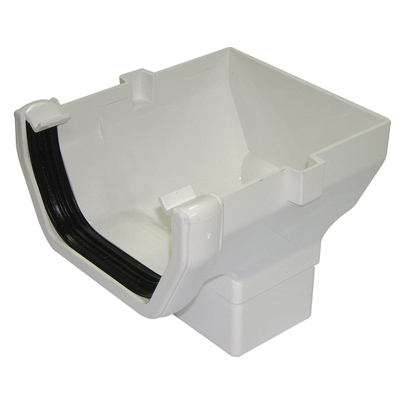 114mm Square White Stopend Outlet  image