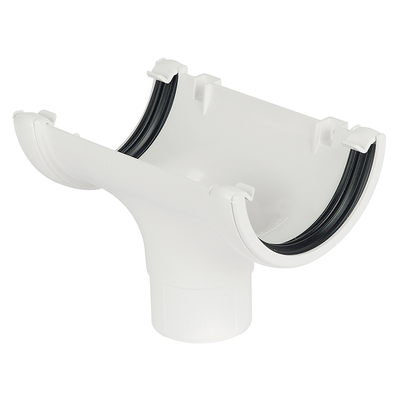 112mm Half Round White Running Outlet  image