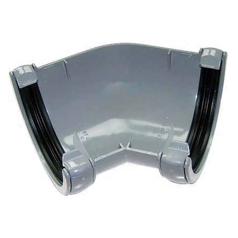 112mm FloPlast Half Round Grey 135° Gutter Angle image