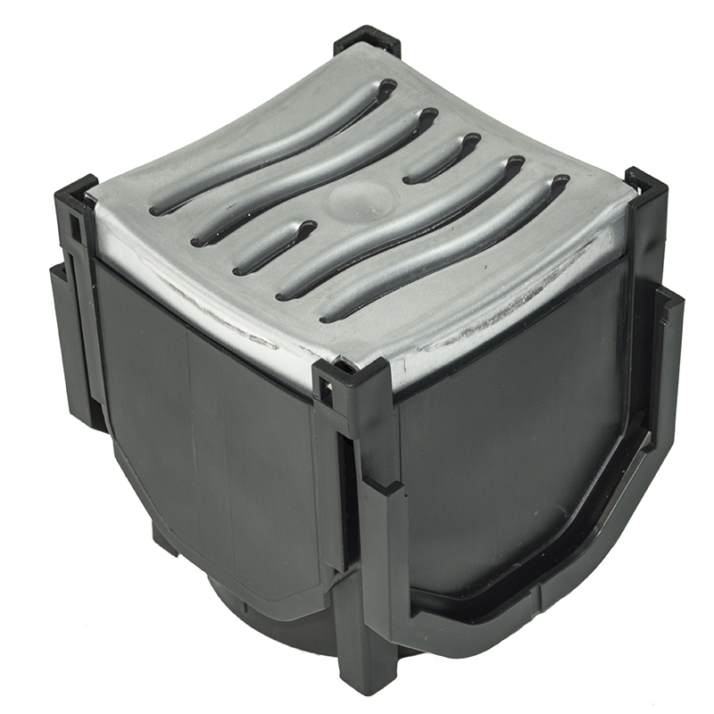 FloPlast Channel Drainage Corner Galvanized  image
