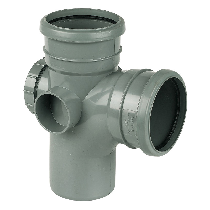 FloPlast 92.5° Access Branch Grey Soil  image