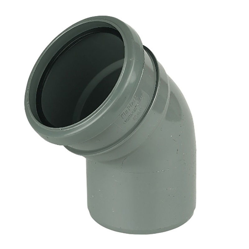 FloPlast 135° Bend Single Socket Grey 110mm  image