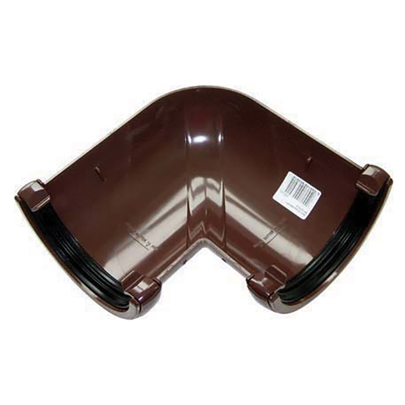 112mm FloPlast Half Round Brown 90° Gutter Angle image