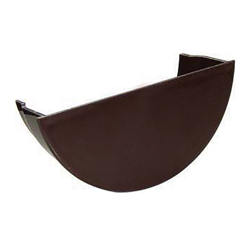 112mm Floplast Half Round Brown Internal Stopend image