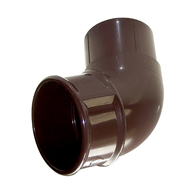 68mm FloPlast Brown Round 112.5° Offset Downpipe Bend image