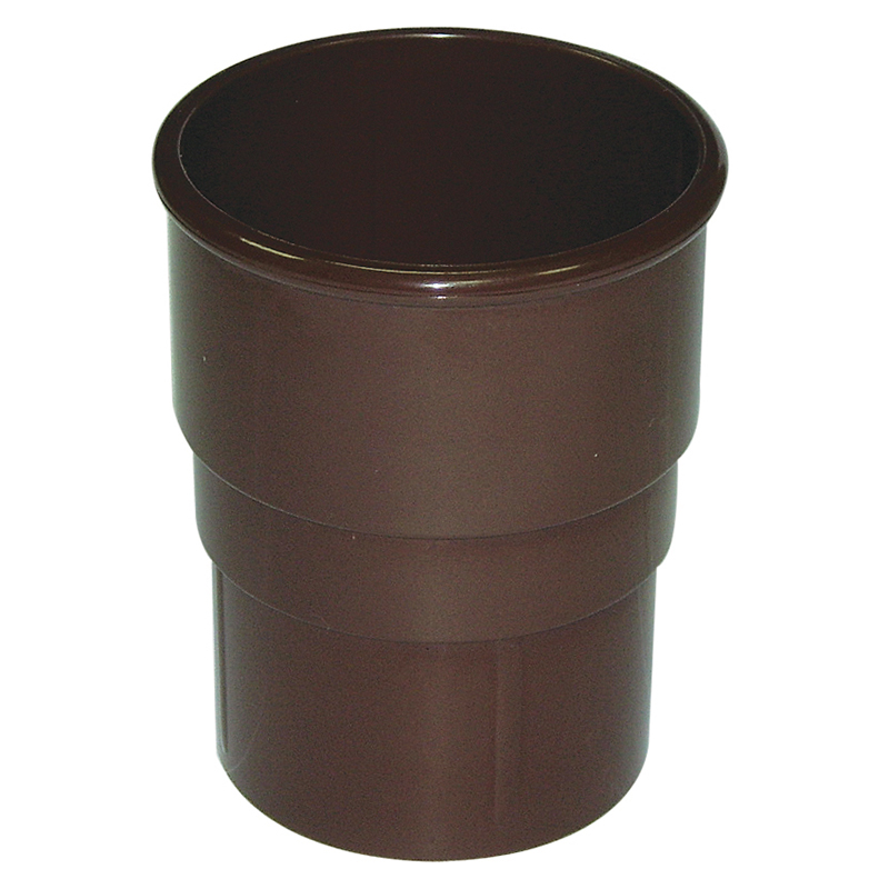 68mm FloPlast Brown Round Downpipe Socket image