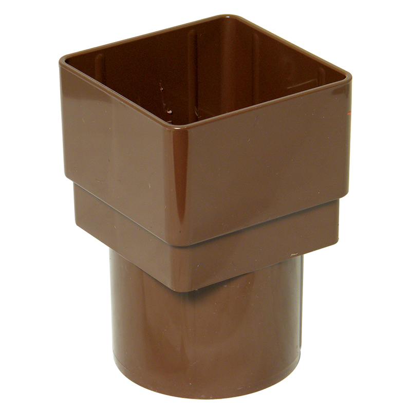 Square to Round Downpipe Adaptor Brown  image