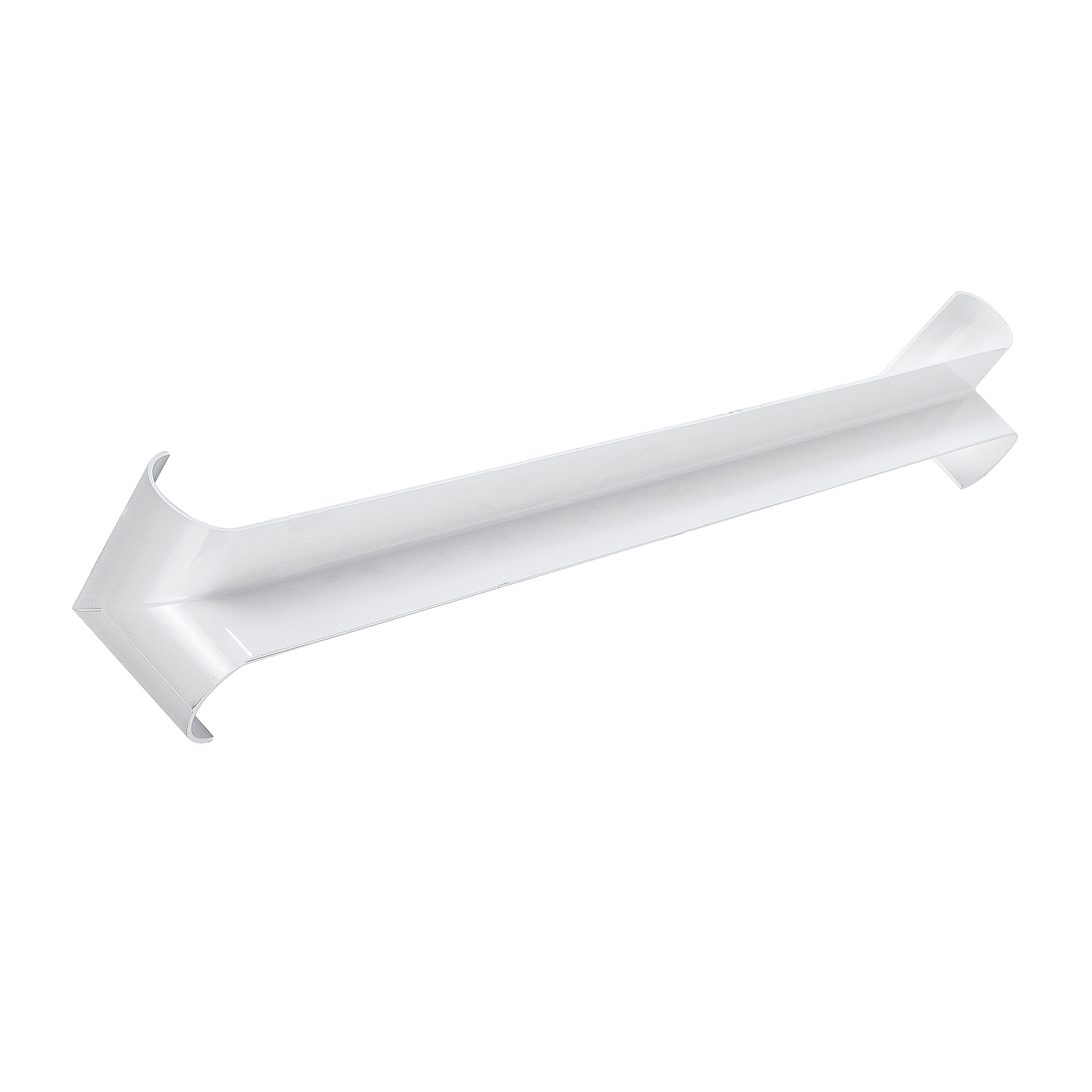 500mm Plain White Double Ended Internal Bullnose Fascia Corner image