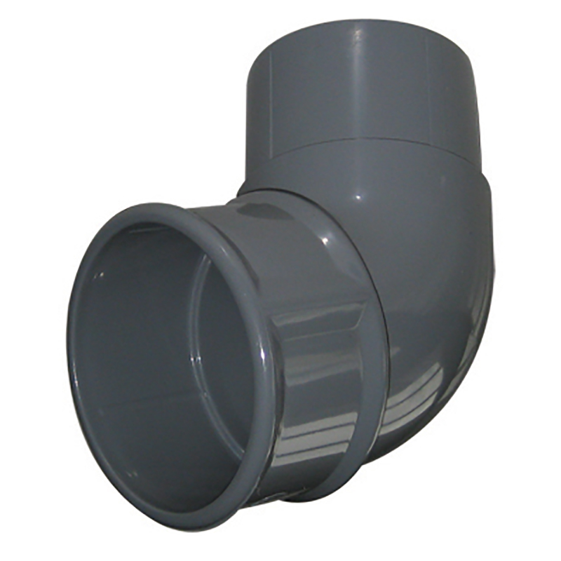 68mm FloPlast Grey Round 112.5° Offset Downpipe Bend image