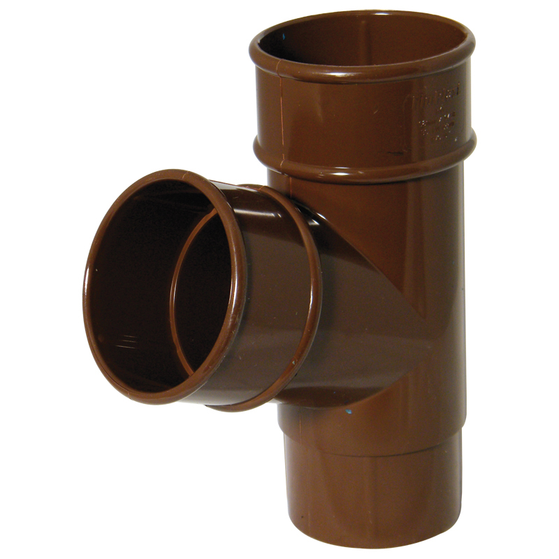 68mm FloPlast Brown Round 112.5° Branch image
