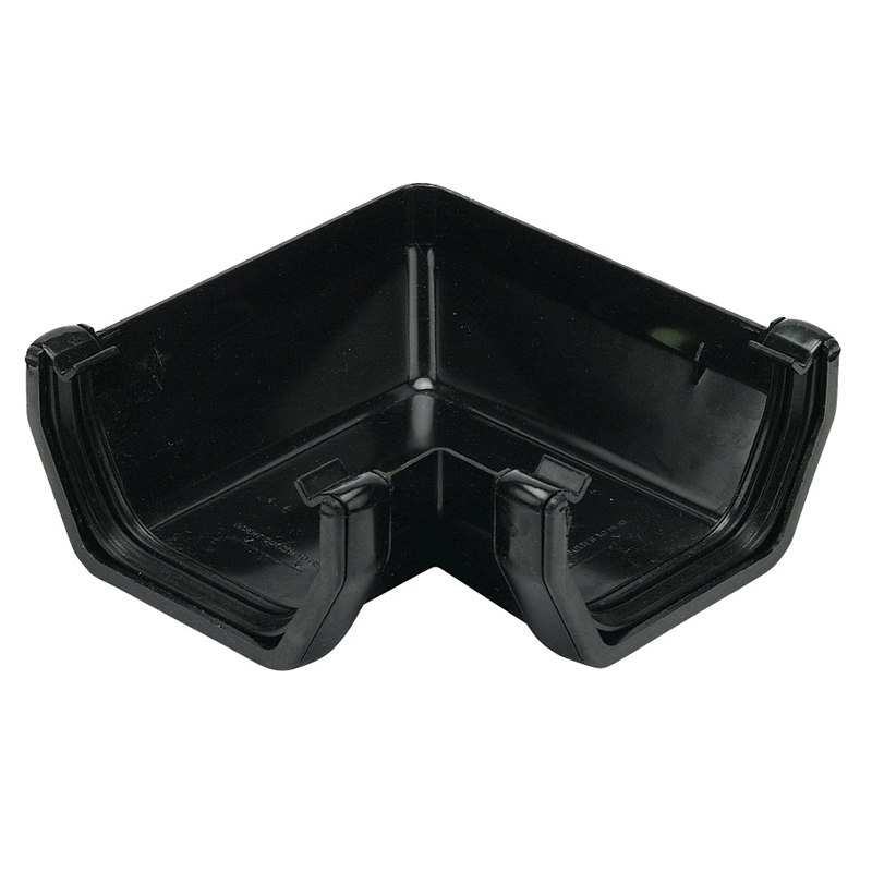 114mm FloPlast Square Black 90° Gutter Angle image