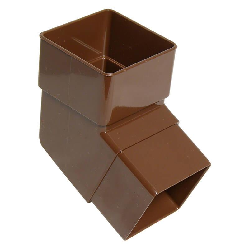 65mm Square Brown 112.5° Offset Downpipe Bend  image