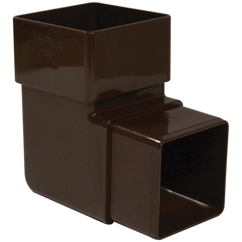 65mm Square Brown 90° Downpipe Bend  image