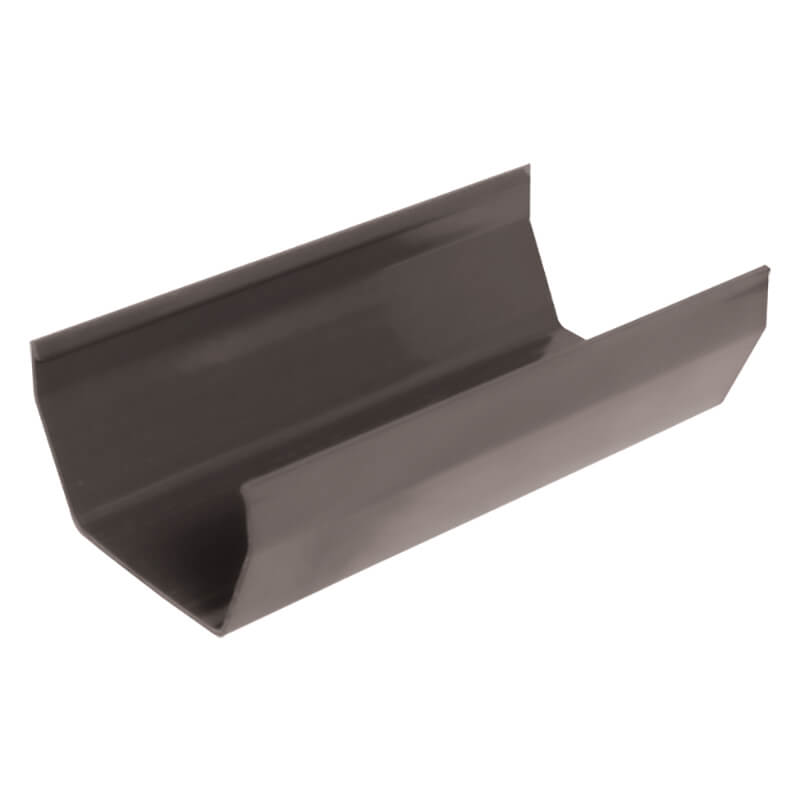 114mm FloPlast Anthracite Grey Square Gutter 4m image