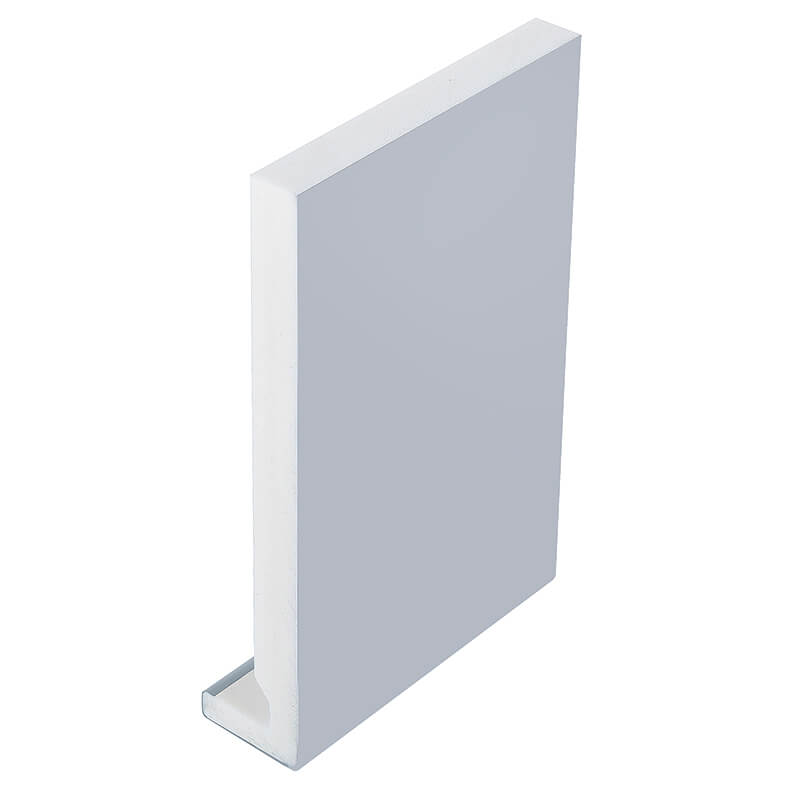 405mm x 16mm Smooth Light Grey Replacement Fascia Board 5m Double Ended image