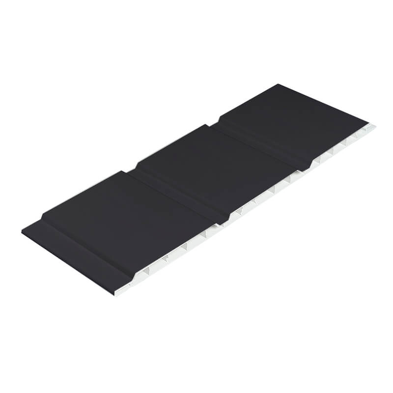 300mm x 9mm Smooth Black Hollow Soffit 5m Image