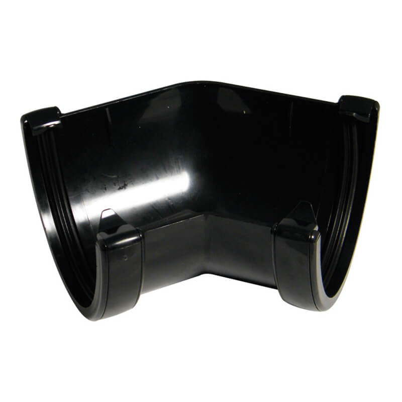 FloPlast 115mm Deepflow Hi-Cap Black 135° Gutter Angle image