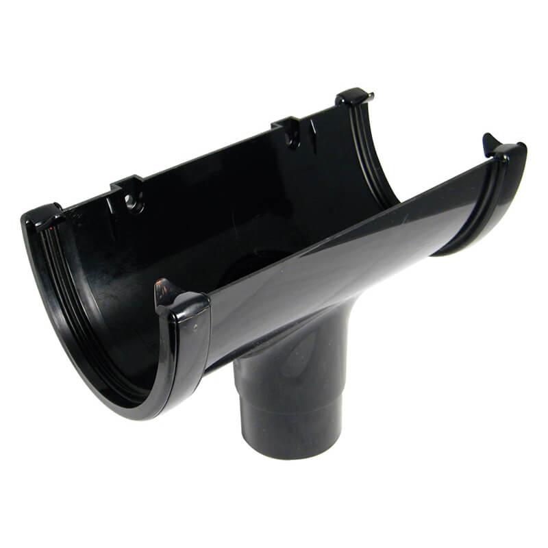 FloPlast 115mm Deepflow Hi-Cap Black Running Outlet image