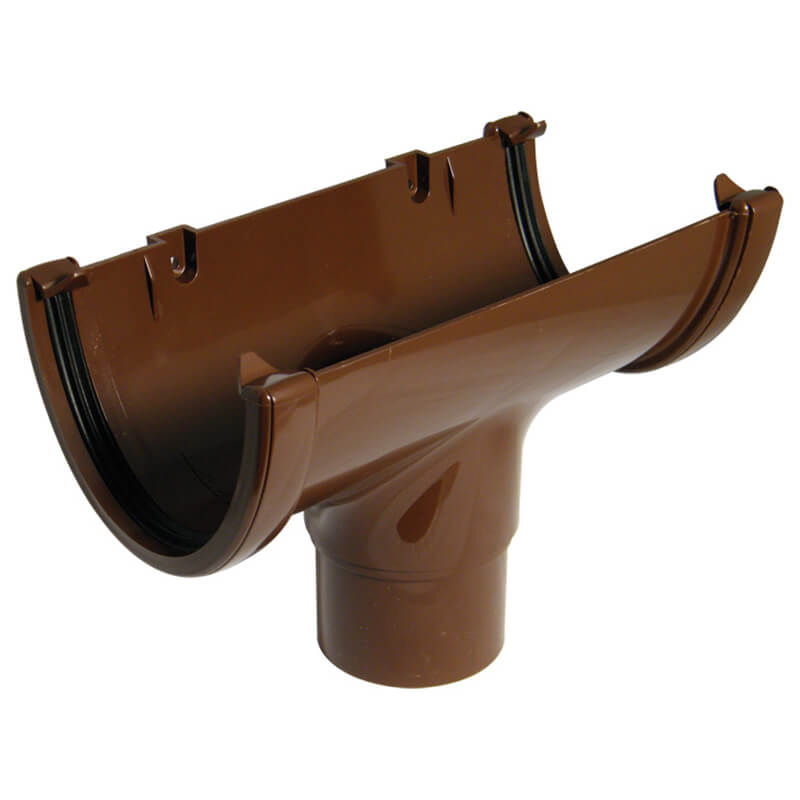 FloPlast 115mm Deepflow Hi-Cap Brown Running Outlet image