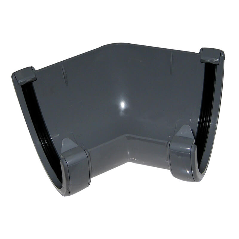 FloPlast 115mm Deepflow Hi-Cap Grey 135° Gutter Angle image