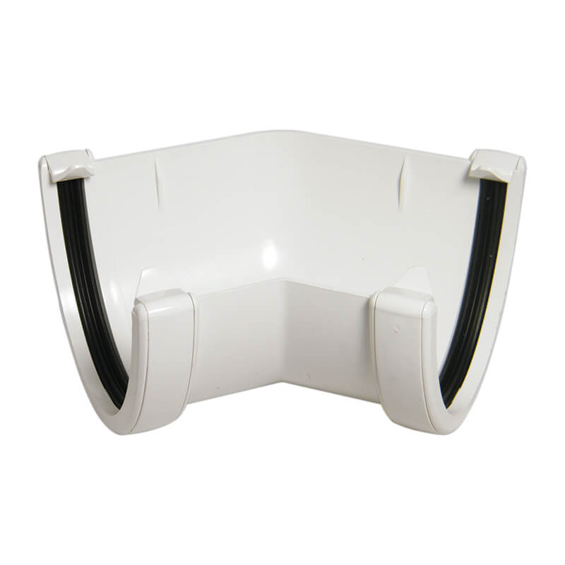FloPlast 115mm Deepflow Hi-Cap White 135° Gutter Angle image