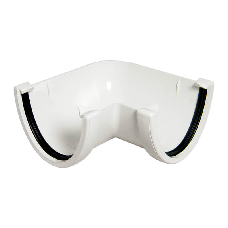 FloPlast 115mm Deepflow Hi-Cap White 90° Gutter Angle image