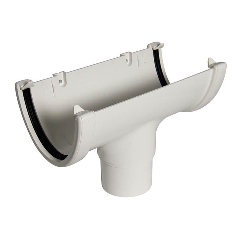 FloPlast 115mm Deepflow Hi-Cap White Running Outlet image