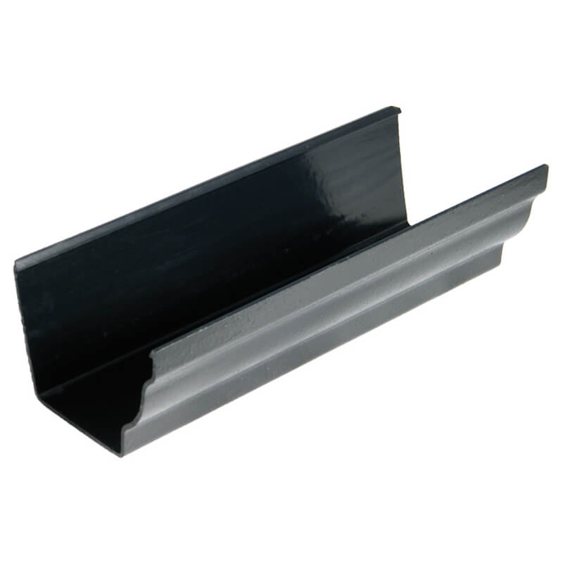 FloPlast 110mm Black Ogee Gutter 4m image