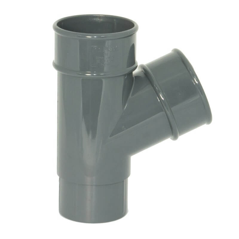 68mm FloPlast Grey Round 112.5° Branch image
