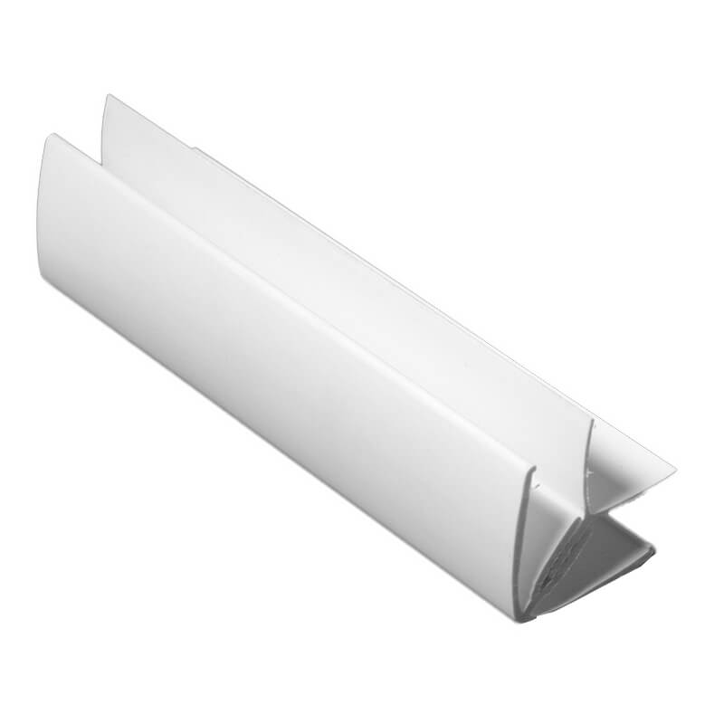 White 8-10mm Zest Wall Panel External Corner 2.6m image