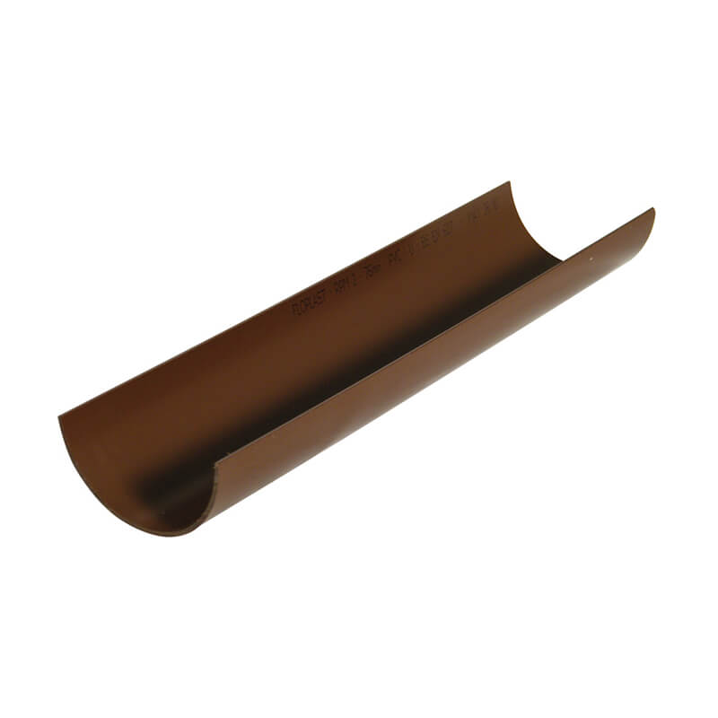 76mm Floplast Brown Miniflo Gutter 2m Image