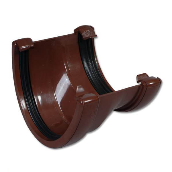 FloPlast Hi-Cap to Half Round Gutter Adapter Brown image