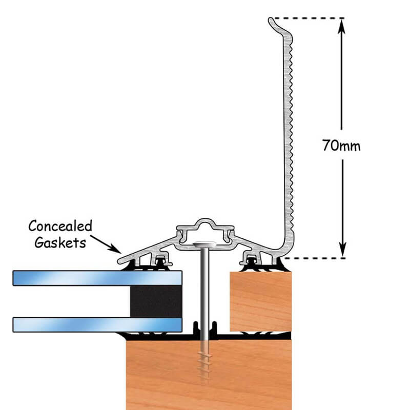 Capex 50mm Wall Finishing Profile 3.0m Brown (RAL8040)  image