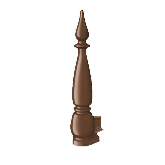 Fleur De Lys Mk2/Mk4 Aluminium Finial Brown (RAL8040) image