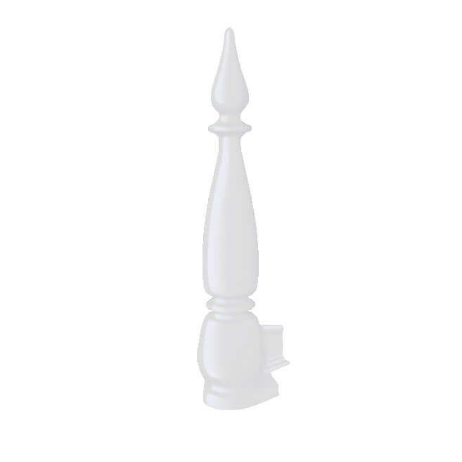 Fleur De Lys Mk2/Mk4 Aluminium Finial White (RAL9010) image