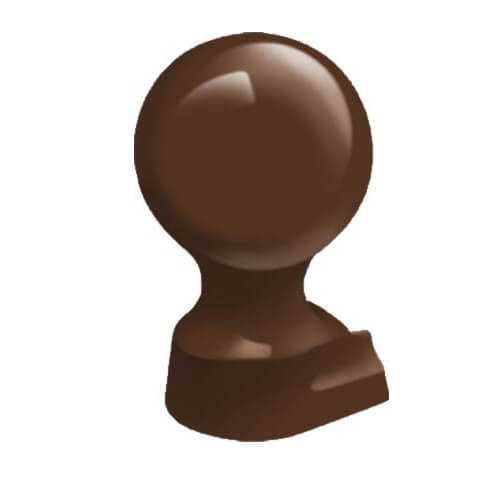 80mm Mk2/Mk4 Slide in Aluminium Ball Finial Brown (RAL8040) image