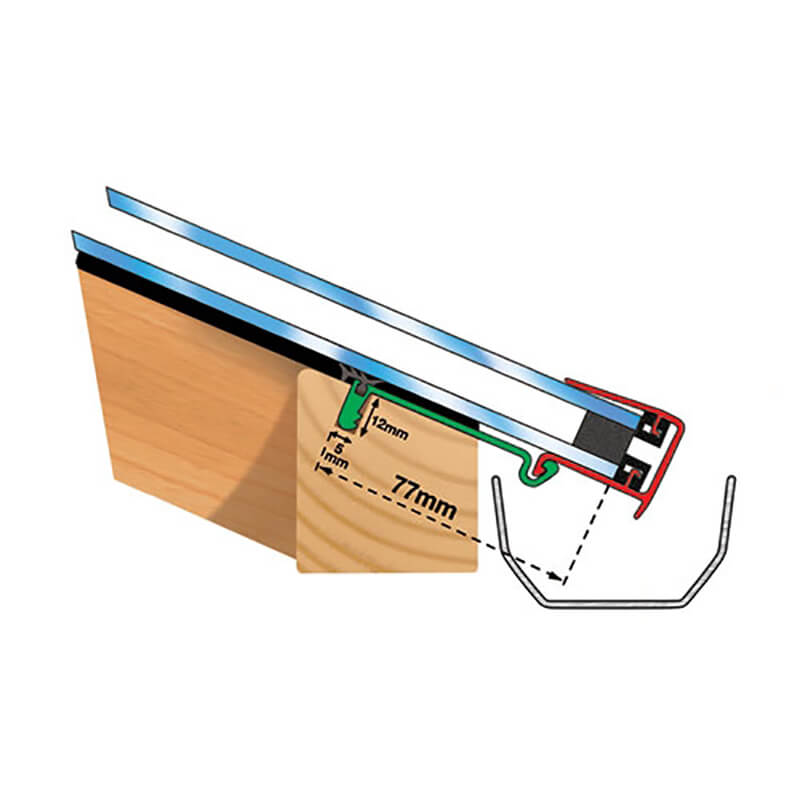 Ankorglaze for 25mm Glazing 2.1m Grey Ral9023 image
