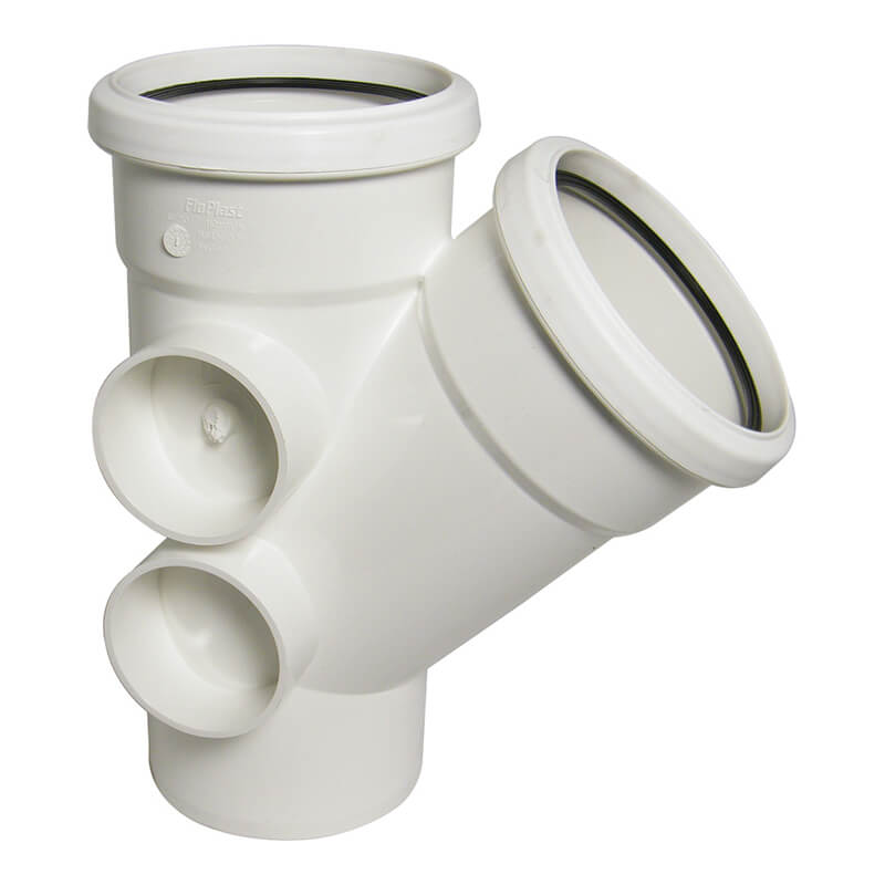 FloPlast 135° Branch White 110mm  image