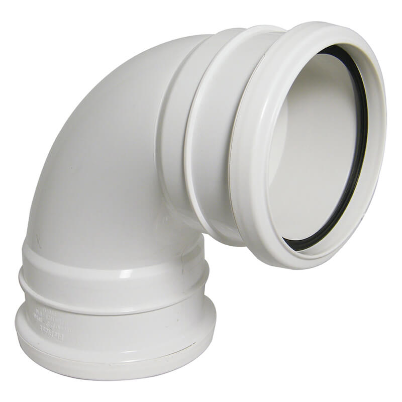 FloPlast 92.5° Bend Double Socket White 110mm  image