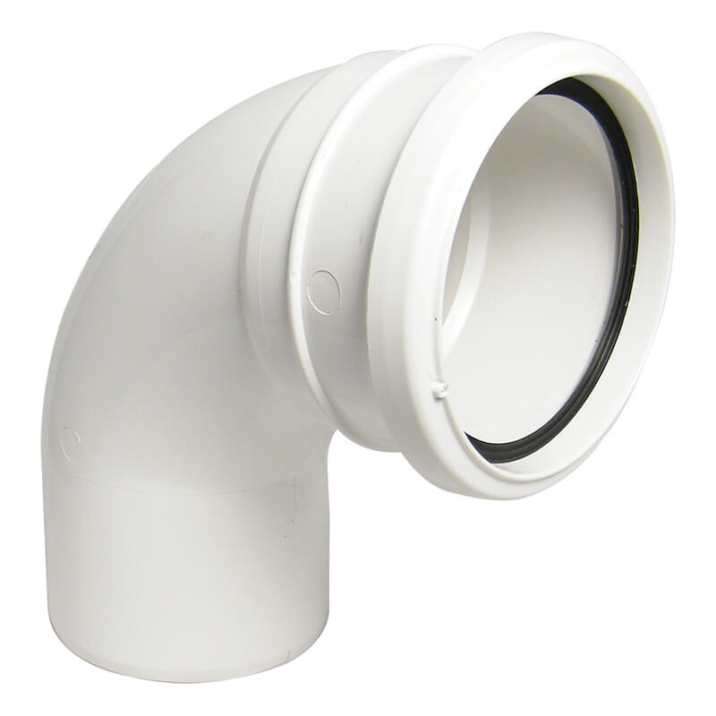FloPlast 92.5° Bend Single Socket White 110mm  image