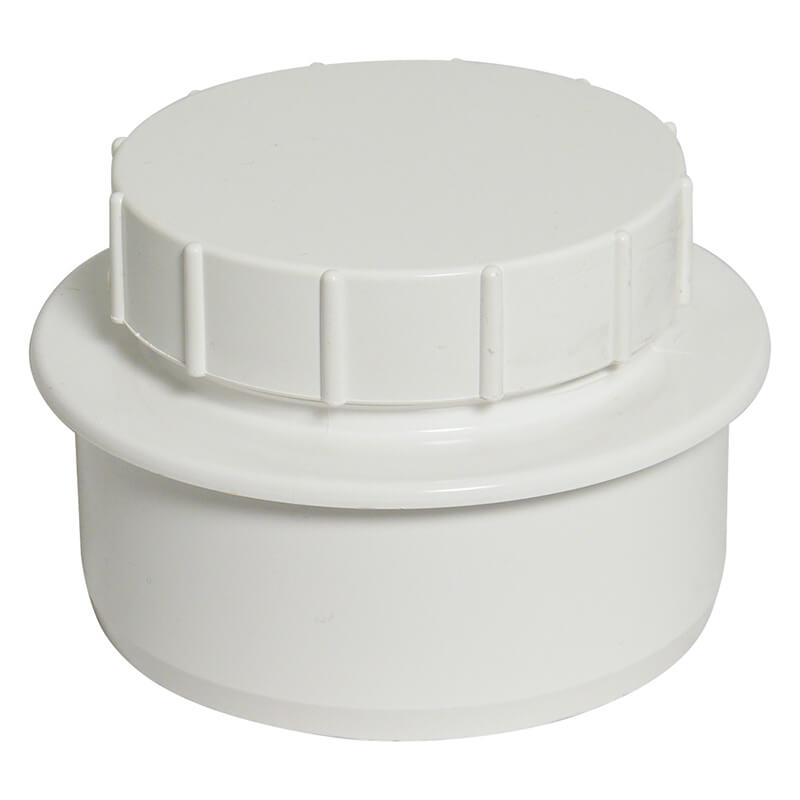 FloPlast Screwed Access Cap White Soil image