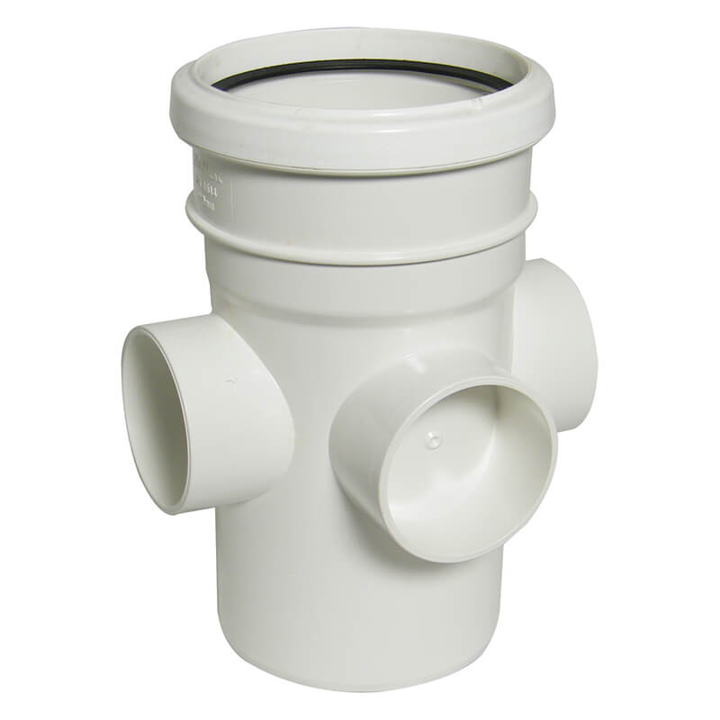 FloPlast Boss Pipe Single Socket White Soil  image