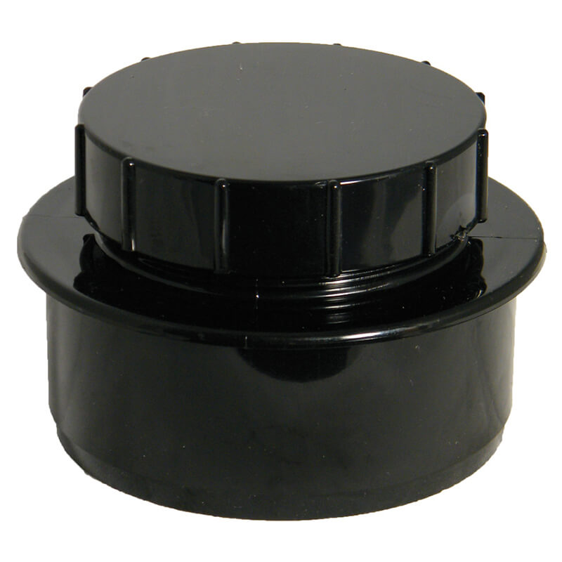 FloPlast Screwed Access Cap Black Soil image