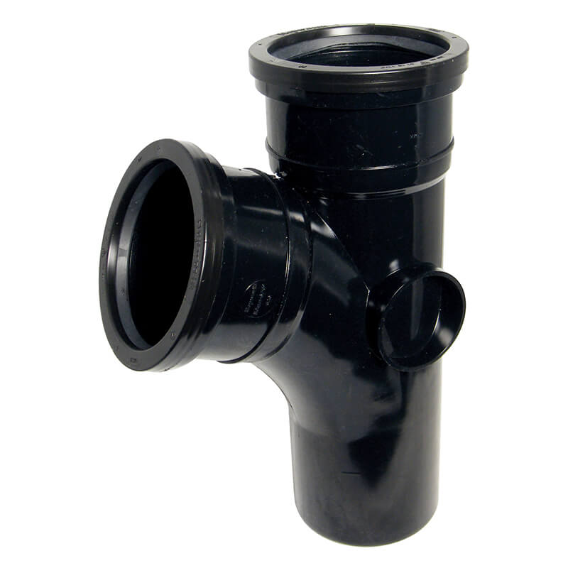FloPlast 112.5° Branch Black Soil  image