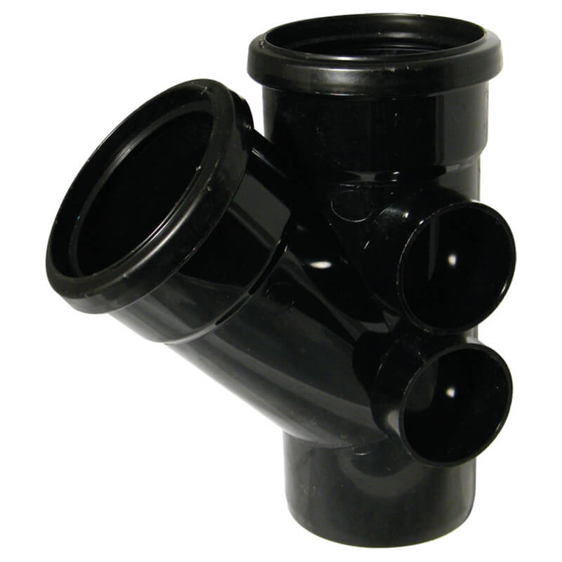 FloPlast 135° Branch Black 110mm  image