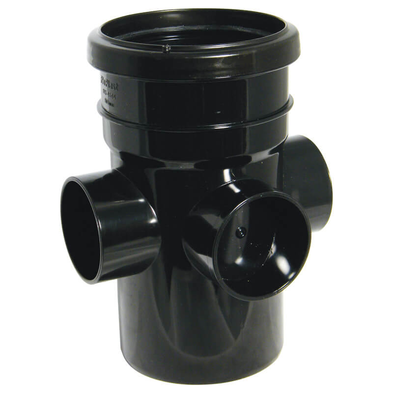 FloPlast Boss Pipe Single Socket Black Soil  image